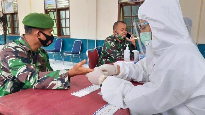 Hari Ini, Kodim Aceh Utara Kembali Rapid Test Puluhan Prajurit, Antisipasi Covid-19