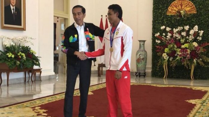 Lalu Muhammad Zohri Bertemu Jokowi, Diajak Jalan-jalan Keliling Istana Presiden Bogor