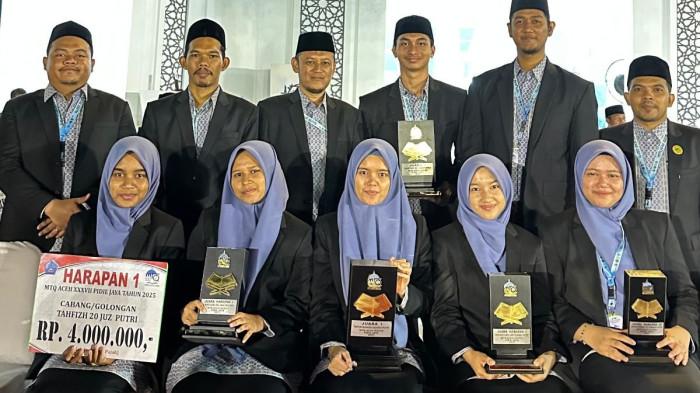 Wow! 22 Santri, Guru dan Alumni Dayah MUQ Pagar Air Raih Prestasi Gemilang di MTQ Aceh