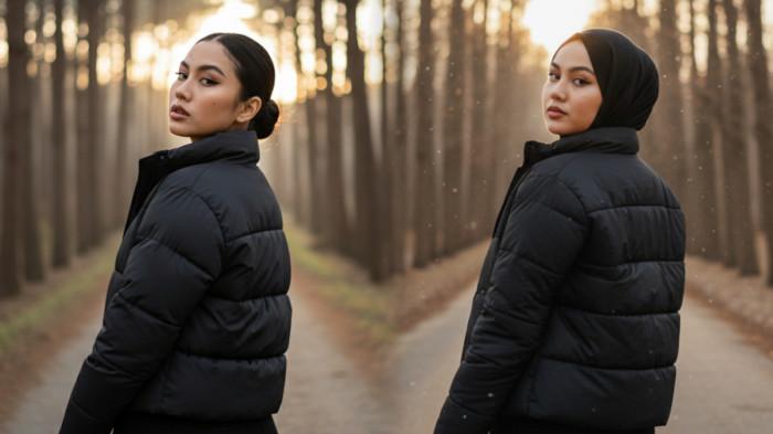 PROMPT GEMINI AI - Contoh foto hasil editan Gemini AI dari foto selfi menggunakan prompt Estetika Y2K di Hutan Senja, Jumat (14/11/2025). (SERAMBINEWS.COM/AI)