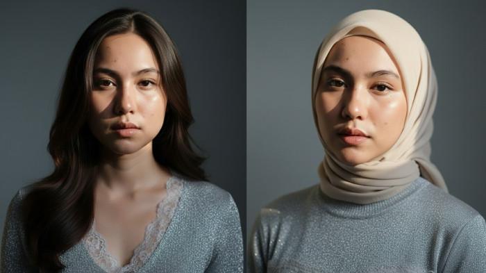 prompt gemini Potret Glamor Modern