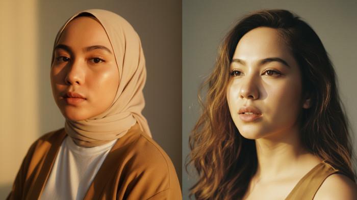 prompt gemini potret Golden Hour Dramatis