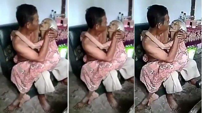 Langka dan Bikin Haru! Anak Lelaki Pangku Ibunya yang Sudah Tua hingga Tertidur Pulas di Pelukan