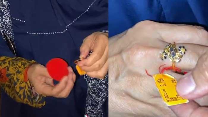 VIRAL Ibu Tertawa Kegirangan Setelah Diberikan Cincin Emas oleh Anak, 'Aku Harap Ibu Bahagia'