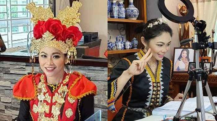 VIRAL Guru Cantik Sering Pakai Baju Adat Ketika Kelas Online