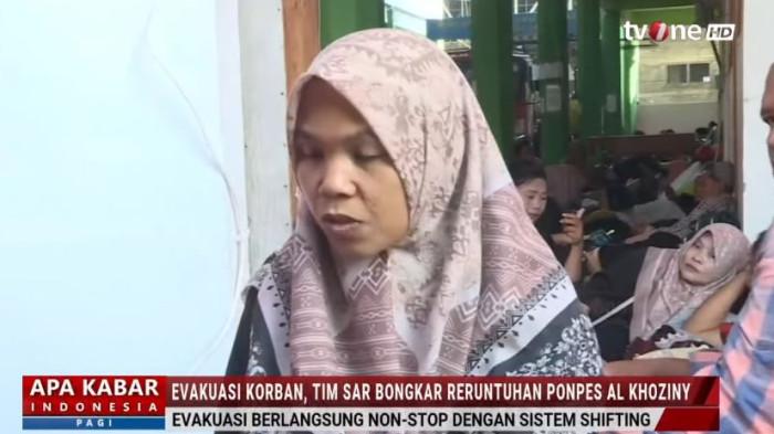 wali santri korban ambruknya ponpes