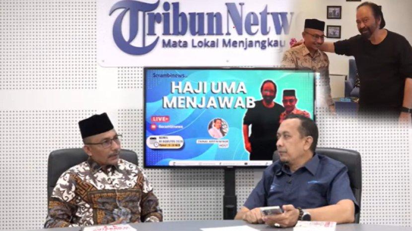 Beredar Foto Haji Uma Dirangkul Oleh Surya Paloh, Pertanda Apa? Ini Penjelasan Haji Sudirman