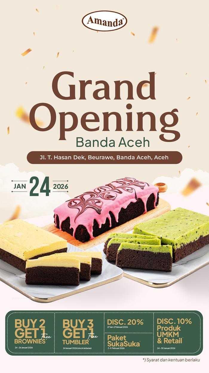 Amanda Brownies Resmi Hadir di Banda Aceh, Usung Konsep Kolaborasi UMKM