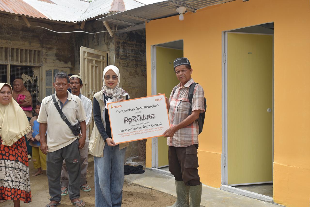 BTPN Syariah Bangun Fasilitasi Sanitasi untuk Korban Banjir Aceh Tamiang