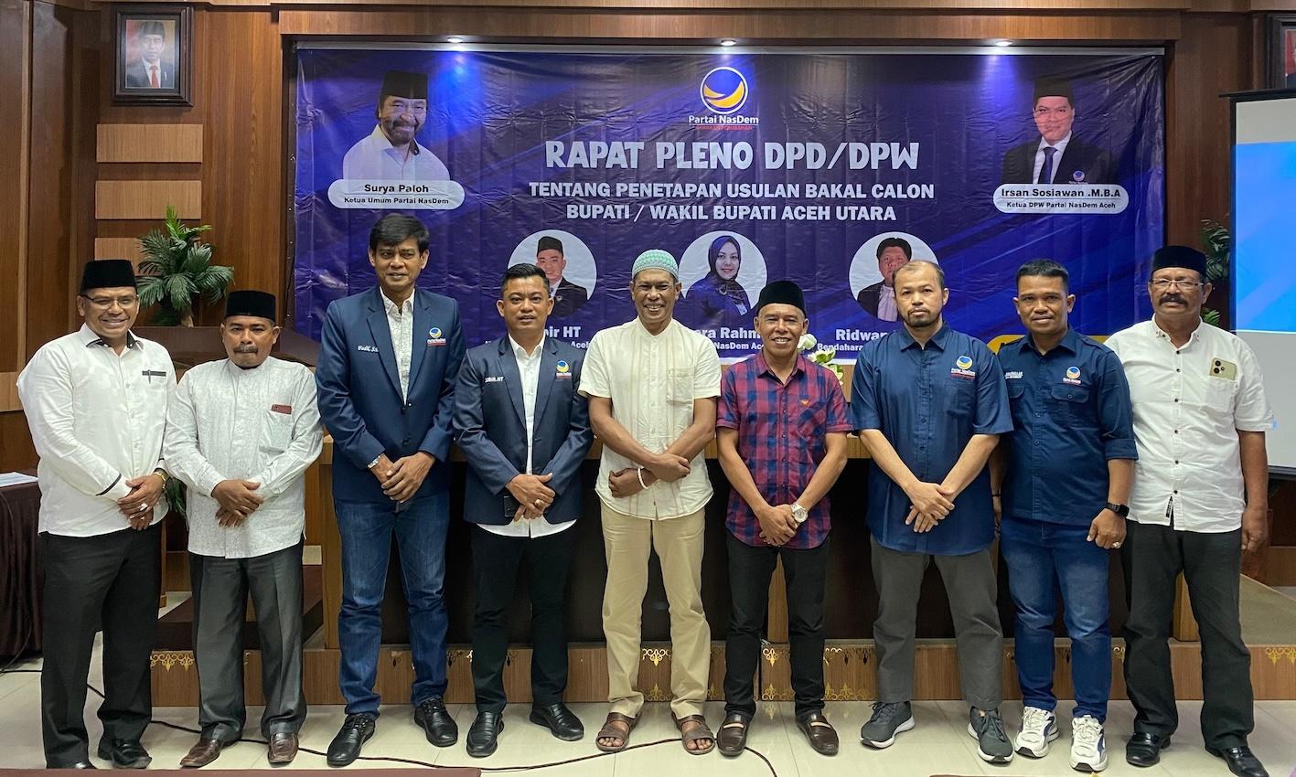 NasDem Rekom Khaidir -Misbahul jadi Balon Bupati dan Wakil Aceh Utara Pilkada 2024