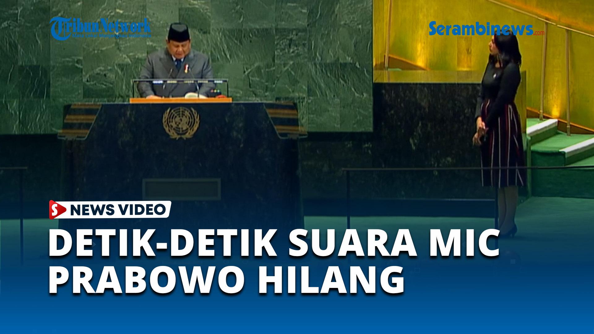 VIDEO Detik-detik Suara Presiden Prabowo Hilang dalam Saluran Streaming PBB