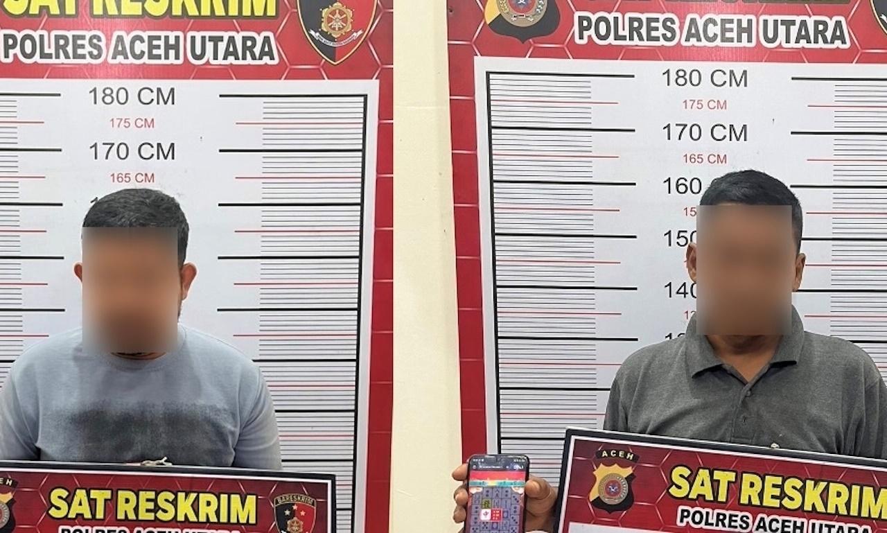 Asyik Main Judi Online di Warkop, Dua Pria di Aceh Utara Kepergok Polisi