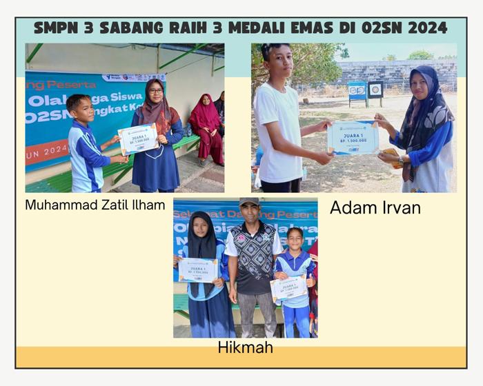 Empat Siswa SMPN 3 Sabang Juarai O2SN dan OSN Tingkat Kota, Melaju ke Provinsi