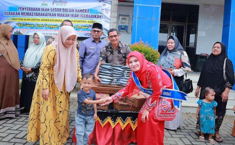 Forikan Aceh Barat Salurkan 5 Ton Ikan Segar untuk Tekan Stunting dan Gizi Buruk