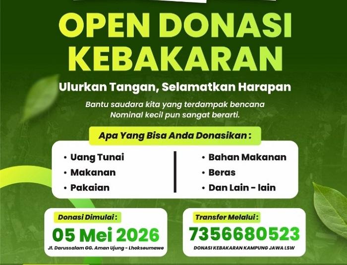 Dibuka Donasi untuk 275 Korban Kebakaran Pardede Lhokseumawe