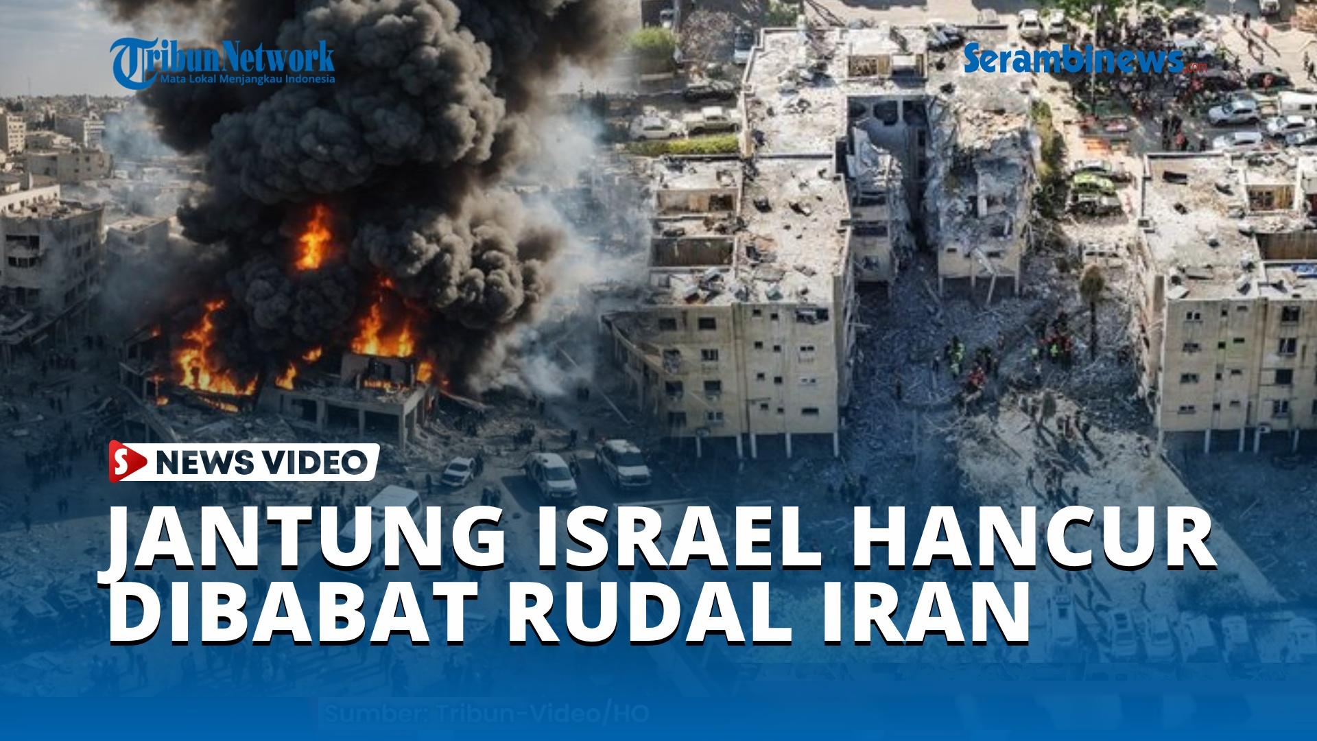 VIDEO Jantung Israel Hancur Dibabat Ratusan Rudal Iran, 30 Ribu Rumah Rusak