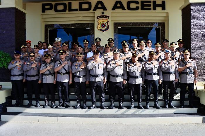 Kapolda Aceh Pimpin Upacara Sertijab Kabidkeu dan Tujuh Kapolres