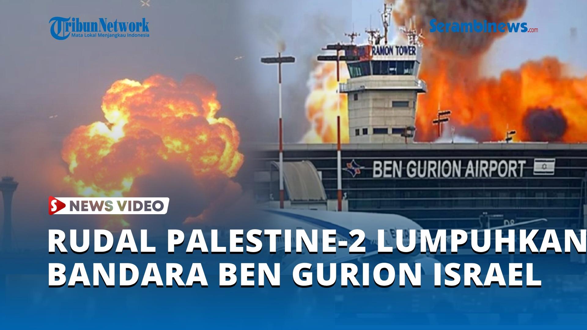VIDEO Lagi! Rudal Palestine-2 Lumpuhkan Bandara Ben Gurion Israel