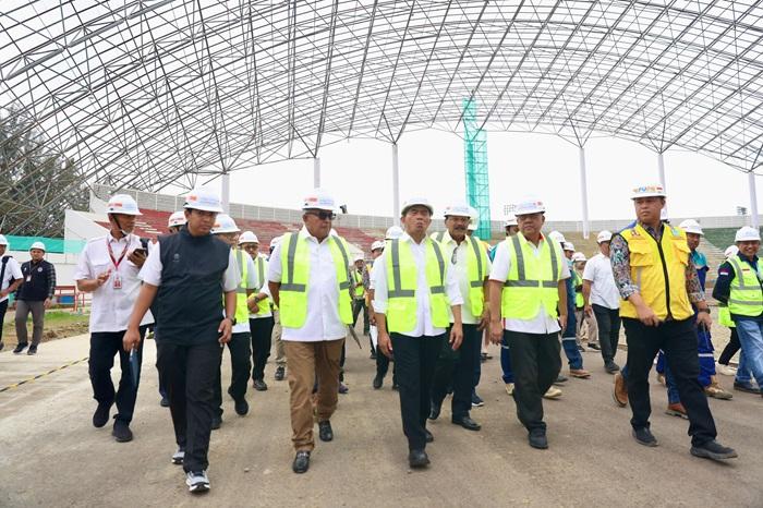 Pj Gubernur Aceh Dampingi Menko PMK Muhadjir Effendy ke Harapan Bangsa Lhong Raya, Tinjau Venue PON
