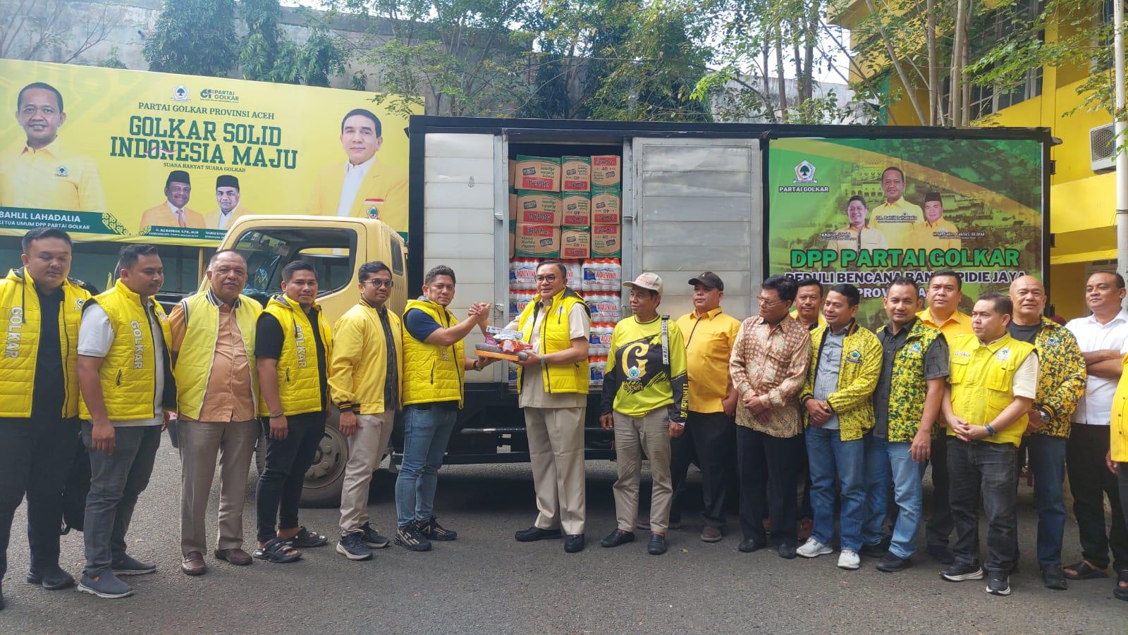 Golkar Aceh Kirim Satu Truk Bantuan Kemanusiaan ke Pidie Jaya  