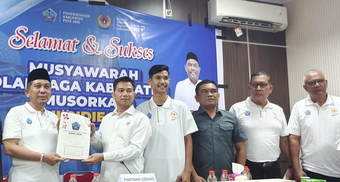 Nyak Syi Jabat Ketum KONI Pijay, Terpilih Aklamasi dalam Musorkab KONI IV