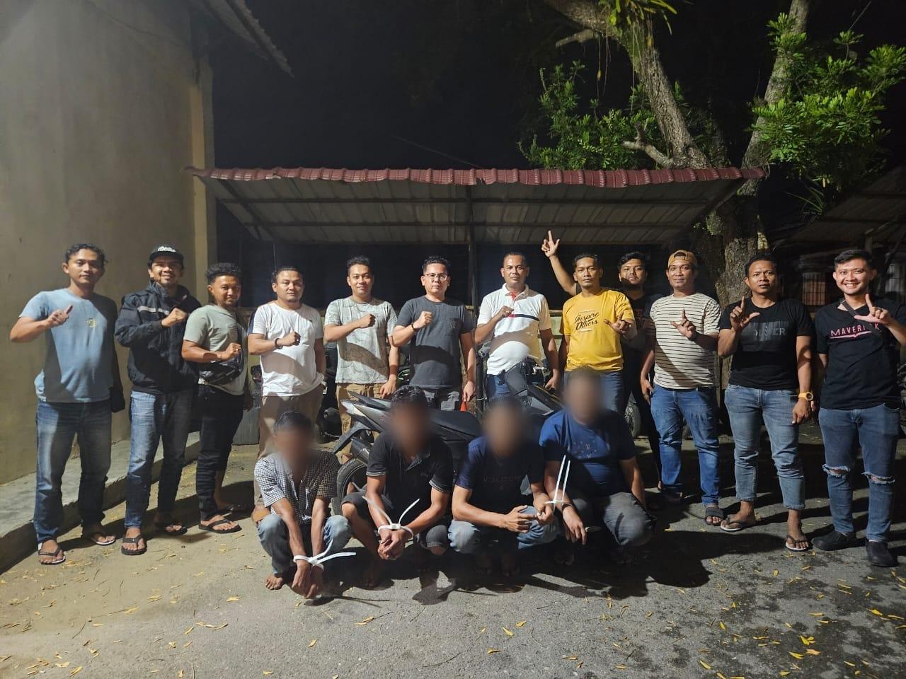 Sat Reskrim Polres Lamgsa Gulung Sindikat Curanmor, 4 Pelaku Dibekuk dan Sita 1 Unit Sepmor Scoopy