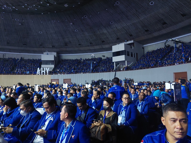 Ribuan Pengurus Demokrat Kumpul di JCC, Jadi Saksi Deklarasi Prabowo Subianto sebagai Capres