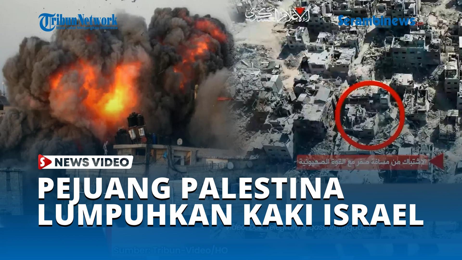 VIDEO Taktik Gerilya Pejuang Palestina Lumpuhkan Kaki Israel hingga Buldoser-Tank Remuk