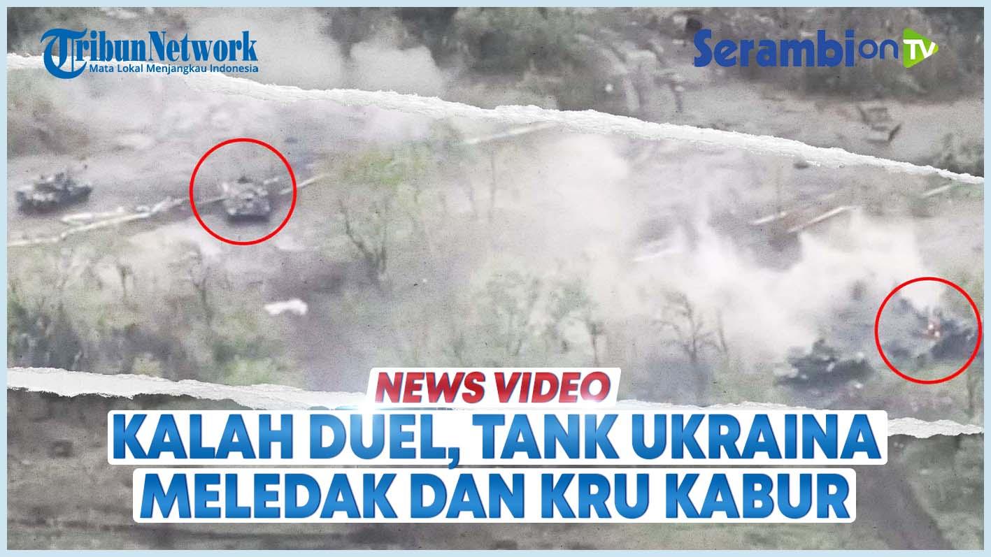 VIDEO Kalah Duel Tank dengan Pasukan Donestk, Tank Ukraina Meledak dan Seluruh Prajurit Kabur
