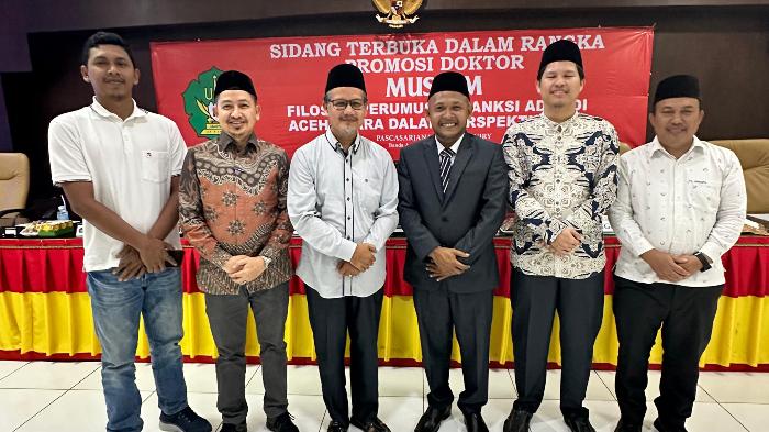 Teliti Sanksi Adat di Aceh Utara,Ketum Pergunu Aceh Tgk Muslem Hamdani Raih Gelar Doktor Fiqh Modern