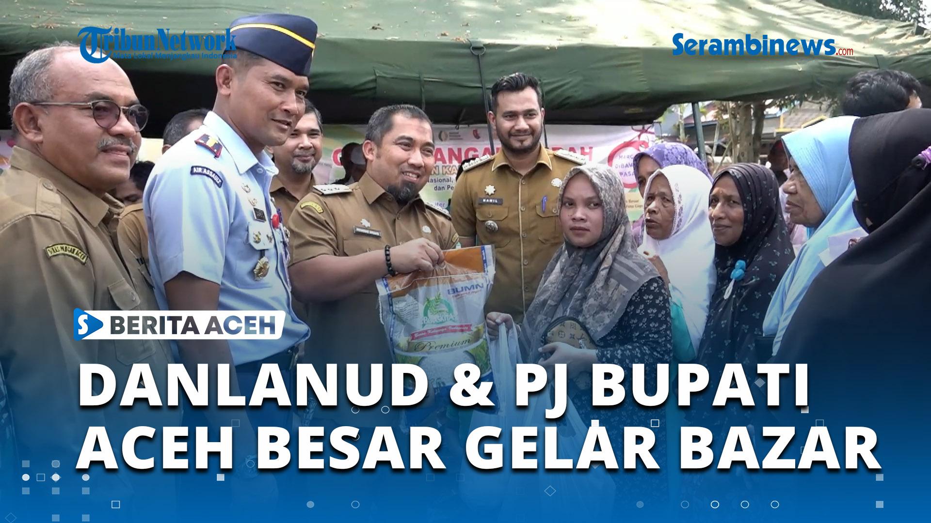 VIDEO - Danlanud Edi Sasmoyo dan Penjabat Bupati Iswanto Gelar Bazar Pangan Murah