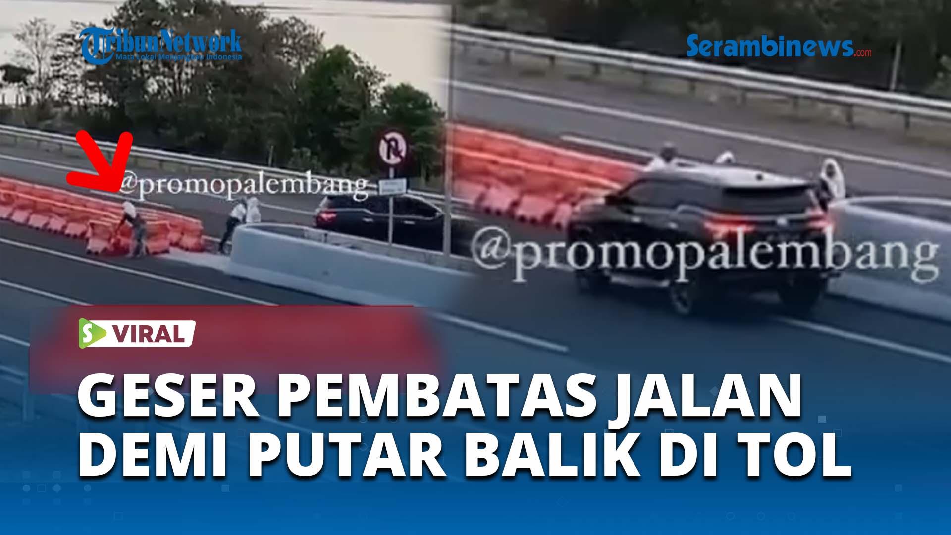 VIDEO VIRAL Emak-Emak Elit Naik Pajero Geser Pagar Pembatas Jalan Demi Putar Balik di Jalan Tol