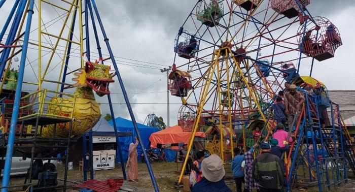 Wahana Permainan Anak-Anak di MTQ ke-35 Aceh di Bener Meriah Ramai Dikunjungi Warga