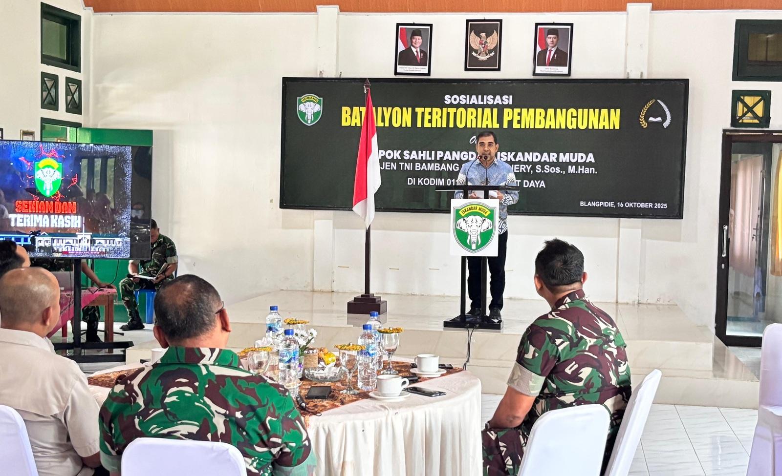 Tim Kodam IM Sosialisasi Pembangunan Yon TP di Abdya, Pemkab Harap Dukungan Semua Pihak