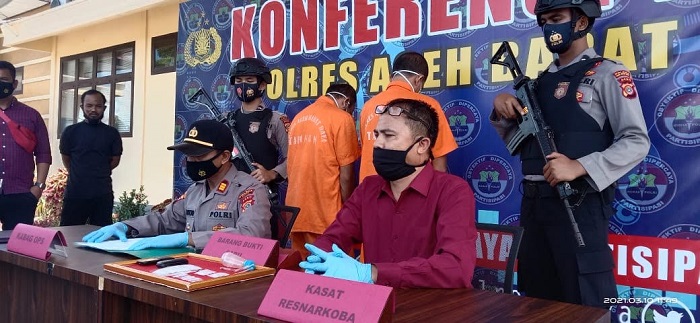 Polres Abdya Tangkap Bandar Narkoba di Gampong Guhang Blangpidie, Pelaku Asal Matangkuli