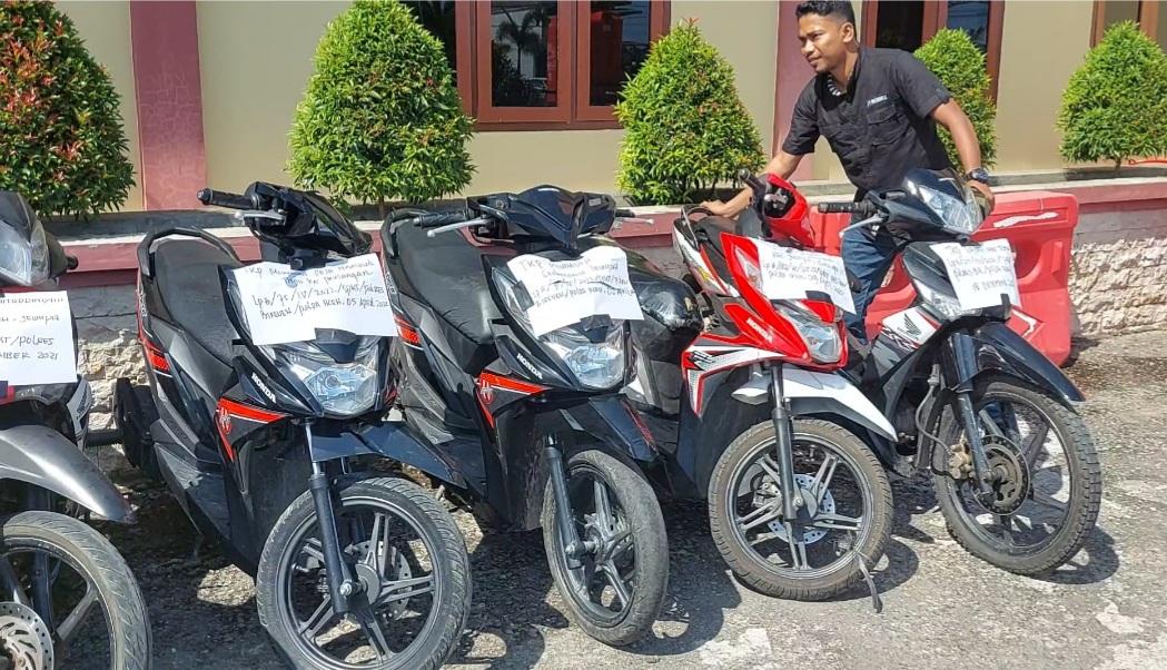 Ini 10 Sepmor Hasil Curanmor Diamankan Polres Bireuen, Lainnya Sedang Dicari