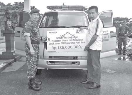 BRI Cabang Meulaboh Serahkan 1 Unit Mobil Ambulance Untuk Korem 012/Teuku Umar