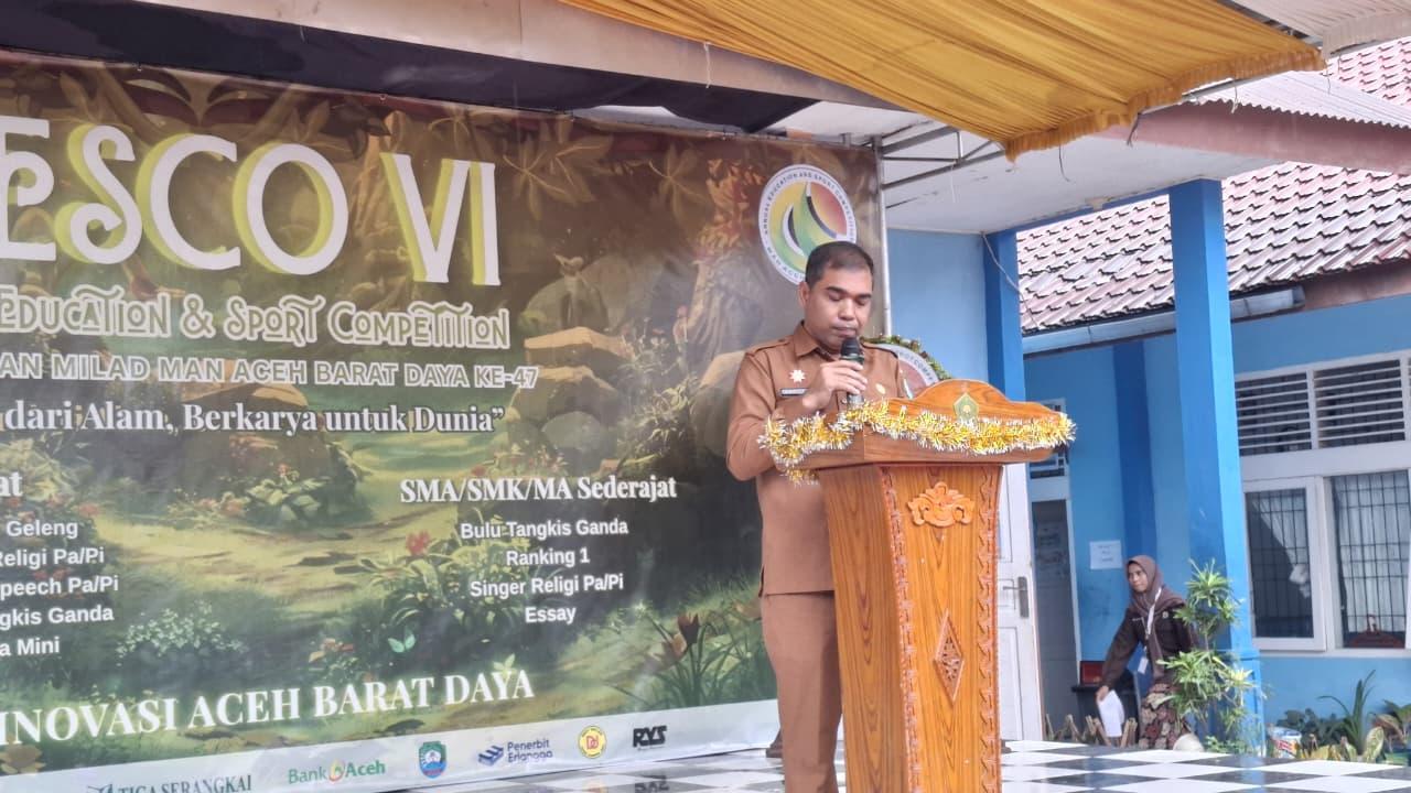 Buka AESCO VI Milad MAN Inovasi Abdya, Plt Sekda: Madrasah Harus Menjadi Benteng Islam dan Moralitas