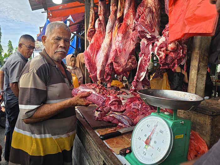 Meugang Idul Adha, Harga Daging di Pidie Masih Bertahan, Pedagang Batasi Penjualan Karena Alasan Ini