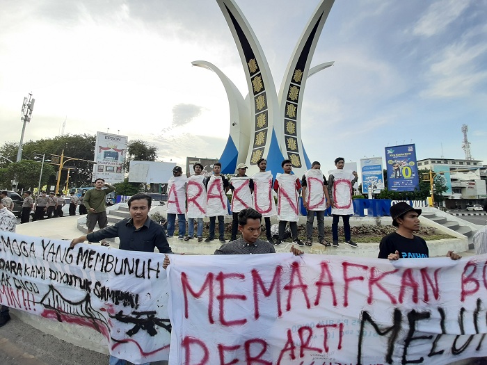 Peringati 21 Tahun Tragedi Arakundo, Mahasiswa Sampaikan Empat Tuntutan Saat Demonstrasi