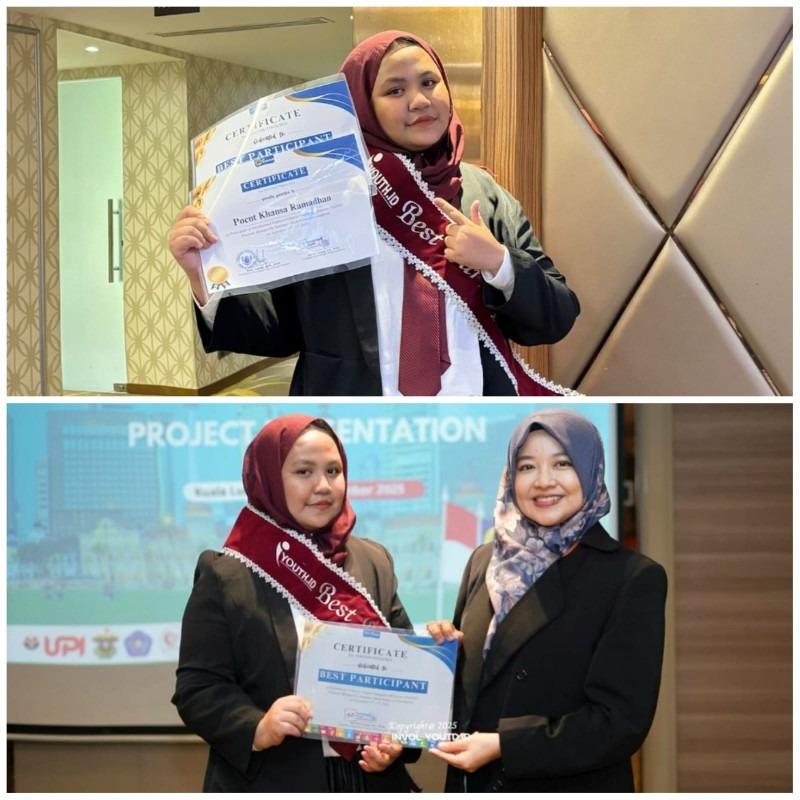 Pocut Khansa Ramadhan, siswi kelas XI SMA TNA Fatih Bilingual School Aceh, berhasil meraih penghargaan The Best Participant pada ajang International Volunteer and Student Exchange 2025 yang berlangsung pada 14–24 September 2025 di tiga negara, yakni Thailand, Singapura, dan Malaysia.
