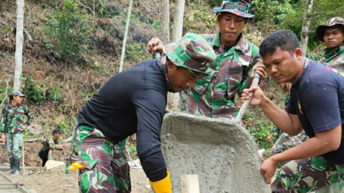 Satgas TMMD 110 Kodim 0107/Aceh Selatan Rampungkan Pengerjaan Box Saluran