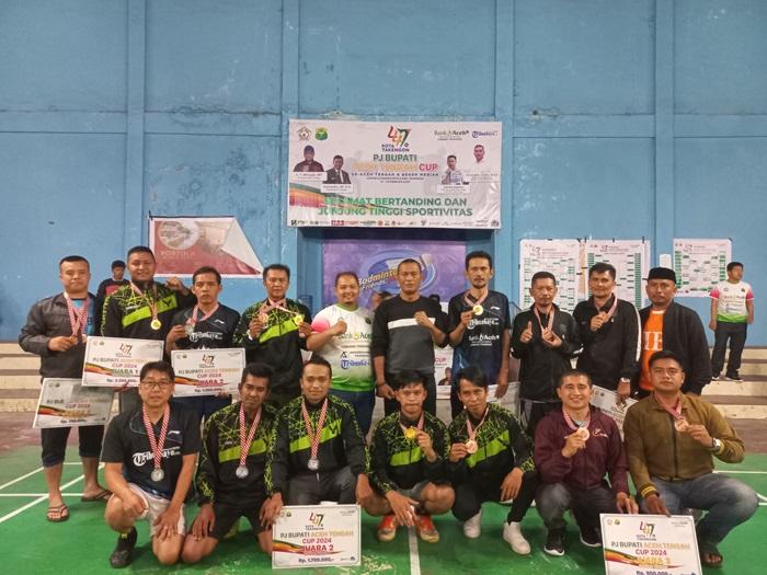 Turnamen Bulutangkis Pj Bupati Cup 2024 Tuntas, Ini Daftar Nama Juara Ganda Veteran dan Ganda Putra