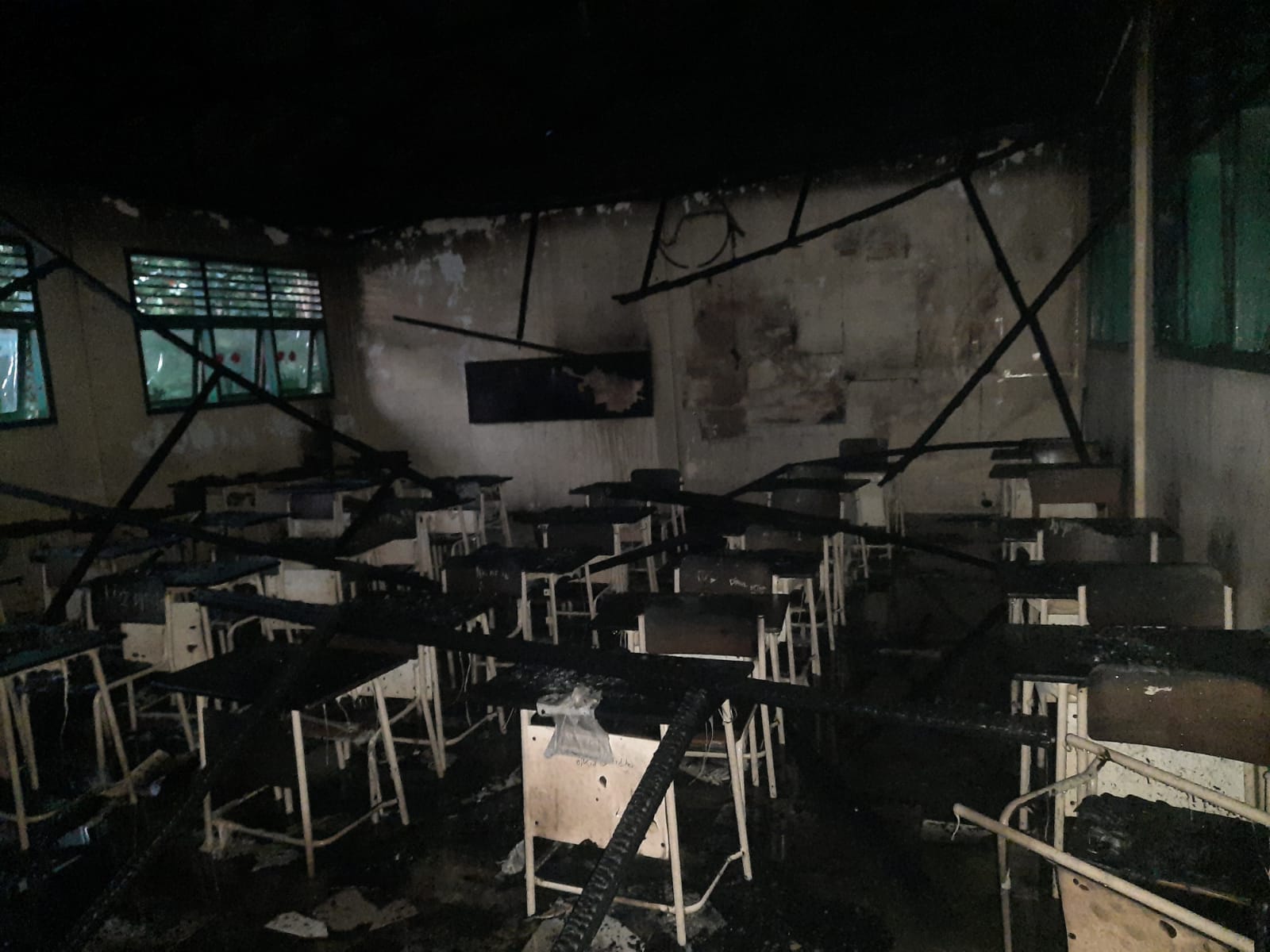 MIN 8 Peukan Bada Dimangsa Sijago Merah, Tujuh Ruangan Kelas Terbakar, Ini Penjelasan Polisi