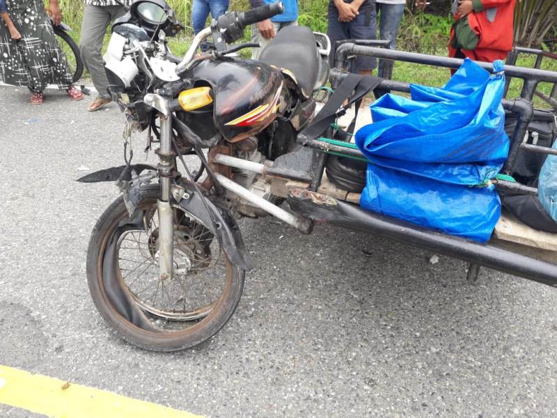 Becak Kontra Fuso di Gunung Trans Nagan Raya, Seorang Warga Samadua Aceh Selatan Meninggal di TKP