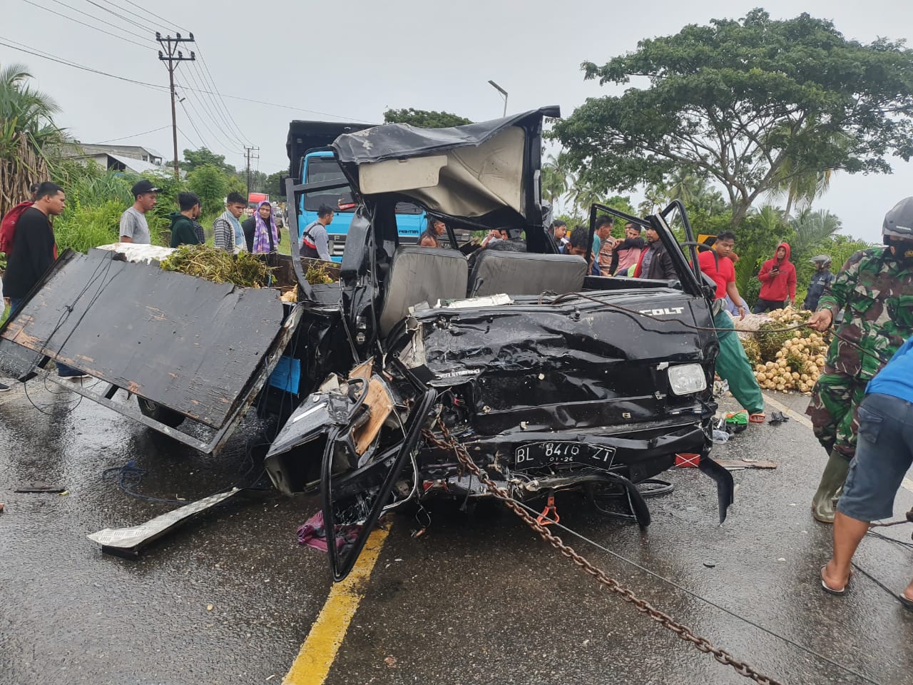 Sopir Pikap dan Minibus Kritis, Terlibat Tabrakan di Aceh Timur