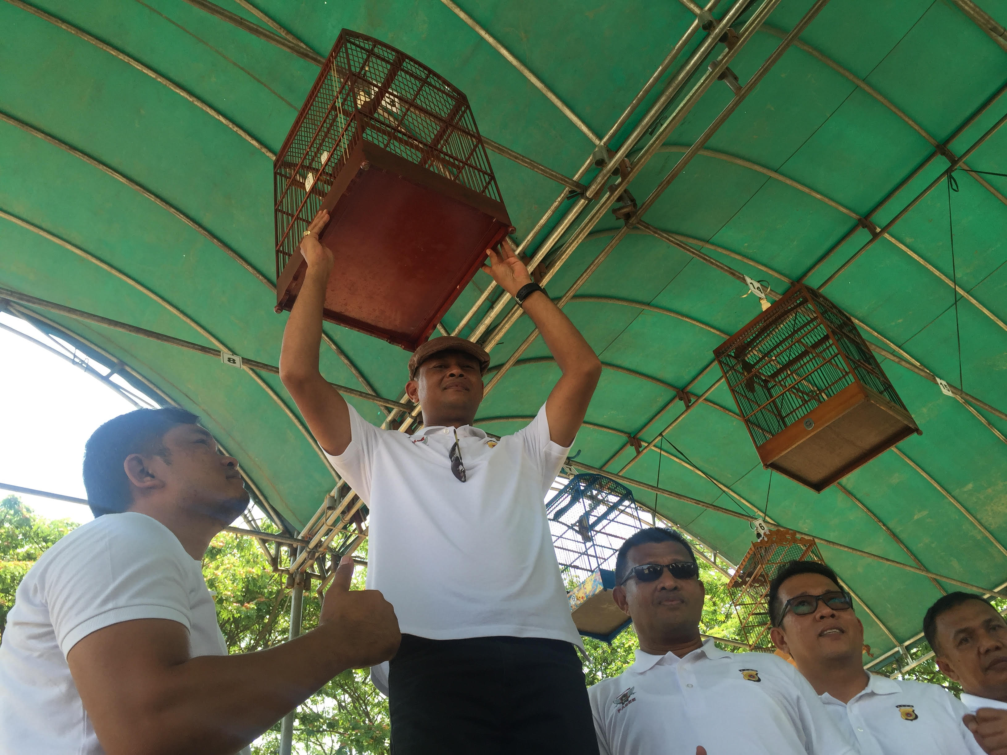 Kontes Burung Berkicau Kapolsek Banda Sakti Cup I Digelar, Peserta Termasuk dari Cirebon