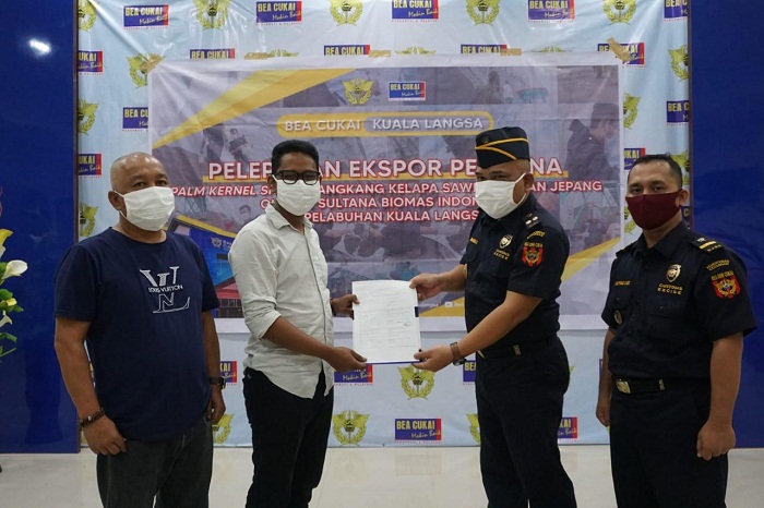 Penerimaan Negara dari BK Ekspor Cangkang Sawit ke Jepang via Pelabuhan Kuala Langsa Rp 722 Juta