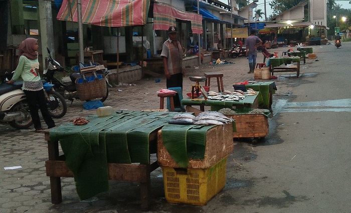 Pedagang Ikan di Bireuen Buka Lapak di Jalan Depan Pasar, Harga Ikan Turun Drastis