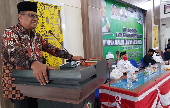 Tu Sop Mengukuhkan PW HUDA Pidie Periode 2020-2024, Begini Harapan Wabup